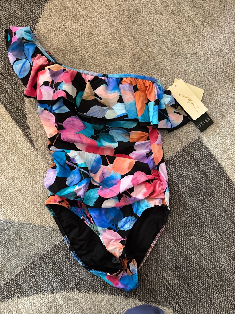 Gottex One Shoulder Ruffle Swimsuit